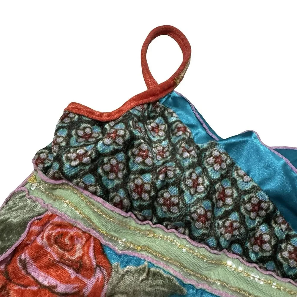 Girl's Y2K Mary-Kate & Ashley Boho Floral Sequin Tank Size Medium 7/8 2000s